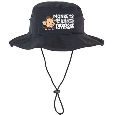 Monkeys Are Awesome I'm Awesome Therefore I'm A Monkey Bucket Hat