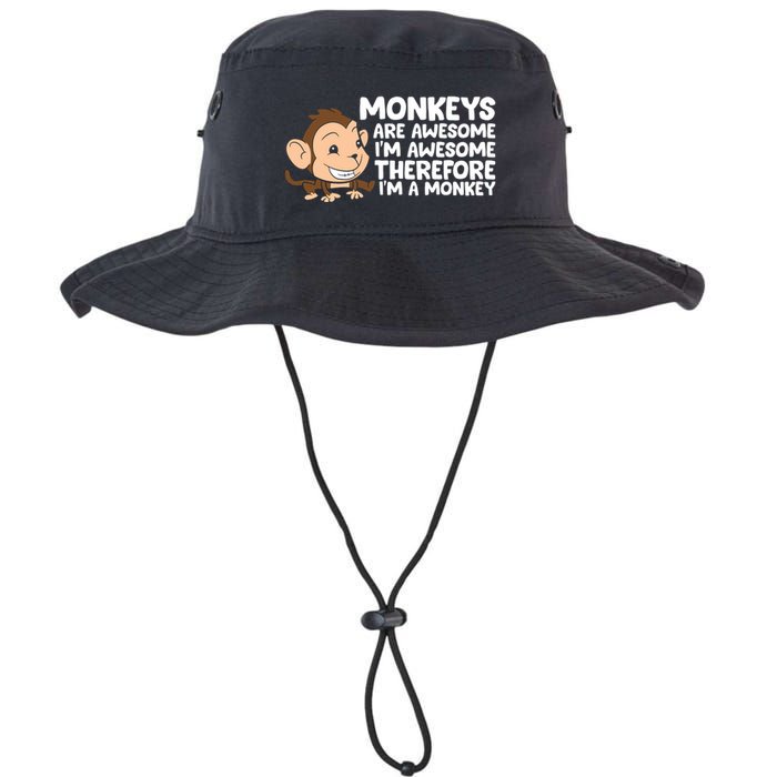Monkeys Are Awesome I'm Awesome Therefore I'm A Monkey Bucket Hat