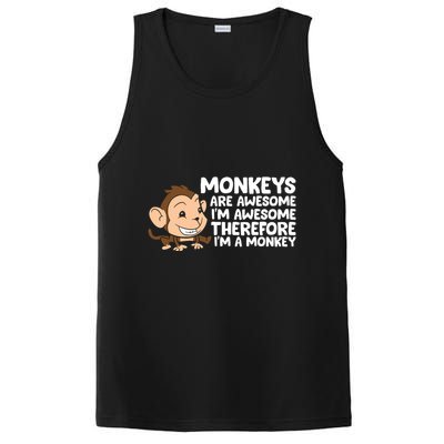 Monkeys Are Awesome I'm Awesome Therefore I'm A Monkey PosiCharge Competitor Tank