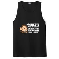 Monkeys Are Awesome I'm Awesome Therefore I'm A Monkey PosiCharge Competitor Tank