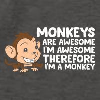 Monkeys Are Awesome I'm Awesome Therefore I'm A Monkey Vector Backpack