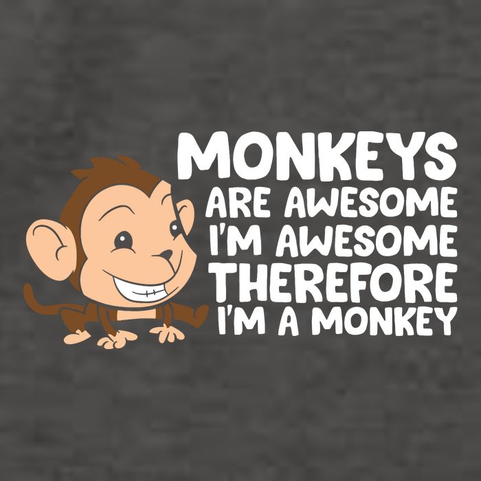 Monkeys Are Awesome I'm Awesome Therefore I'm A Monkey Vector Backpack
