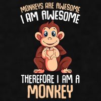 Monkeys Are Awesome Monkey Ladies PosiCharge Tri-Blend Wicking Tank