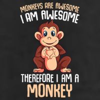 Monkeys Are Awesome Monkey Garment-Dyed Fleece Hoodie