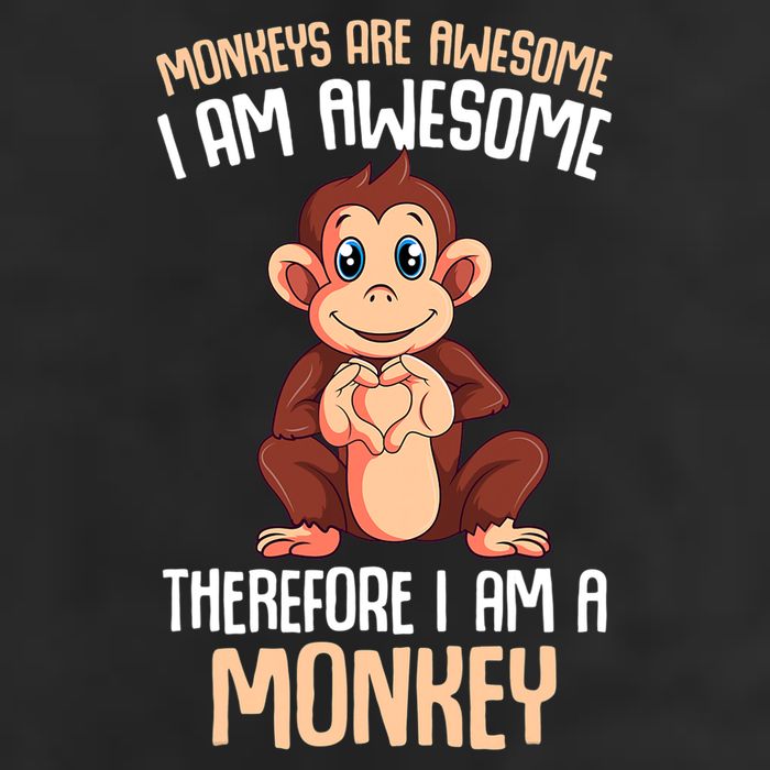Monkeys Are Awesome Monkey Garment-Dyed Fleece Hoodie