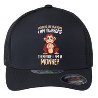 Monkeys Are Awesome Monkey Flexfit Unipanel Trucker Cap