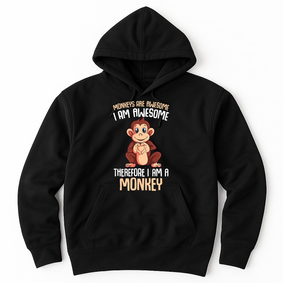 Monkeys Are Awesome Monkey Hoodie