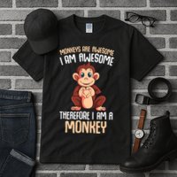 Monkeys Are Awesome Monkey Tall T-Shirt
