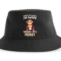 Monkeys Are Awesome Monkey Sustainable Bucket Hat