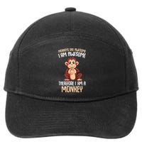 Monkeys Are Awesome Monkey 7-Panel Snapback Hat