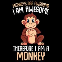 Monkeys Are Awesome Monkey 7-Panel Snapback Hat