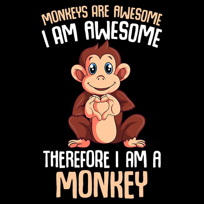 Monkeys Are Awesome Monkey 7-Panel Snapback Hat