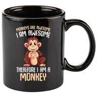 Monkeys Are Awesome Monkey 11oz C Handle Ceramic Mug