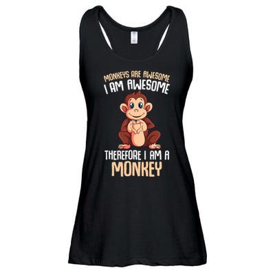 Monkeys Are Awesome Monkey Ladies Essential Flowy Tank