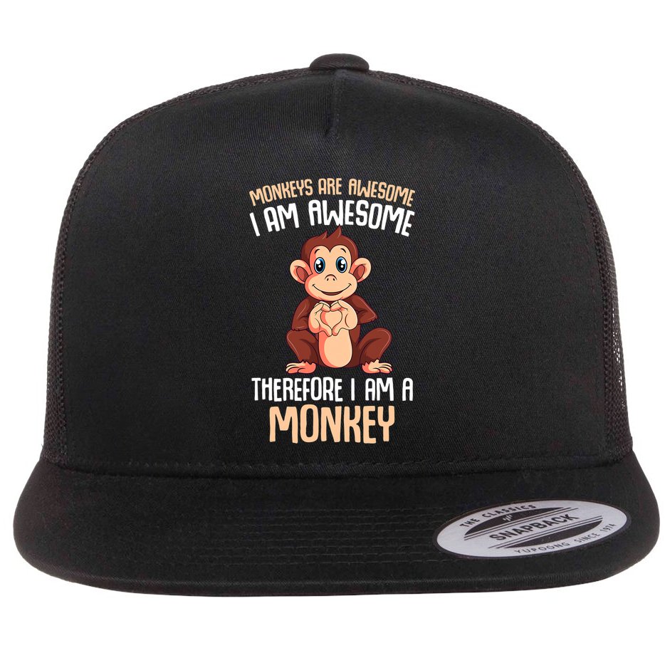 Monkeys Are Awesome Monkey Flatbill Hat