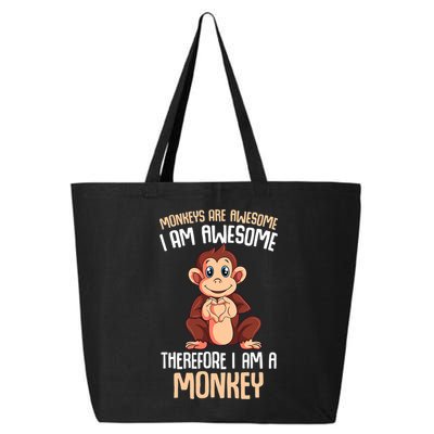 Monkeys Are Awesome Monkey 25L Jumbo Tote