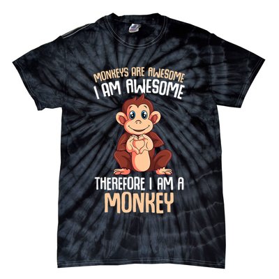 Monkeys Are Awesome Monkey Tie-Dye T-Shirt