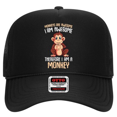 Monkeys Are Awesome Monkey Trucker Hat