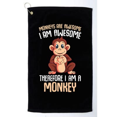 Monkeys Are Awesome Monkey Golf Towel