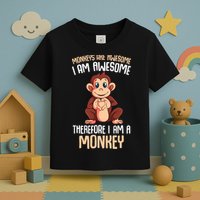 Monkeys Are Awesome Monkey Toddler T-Shirt