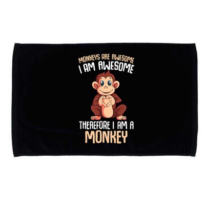 Monkeys Are Awesome Monkey Microfiber Hand Towel