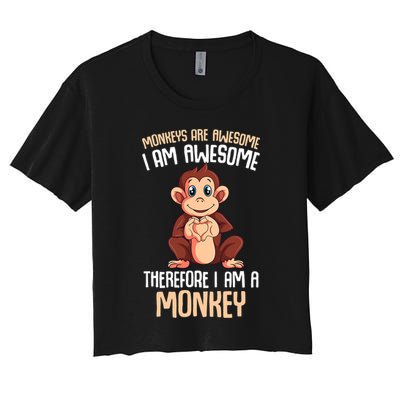 Monkeys Are Awesome Monkey Crop Top