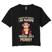Monkeys Are Awesome Monkey Crop Top