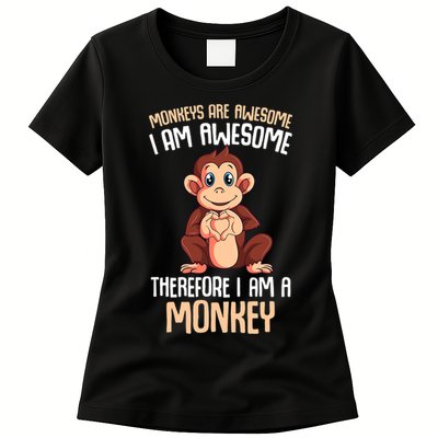 Monkeys Are Awesome Monkey Womens T-Shirt