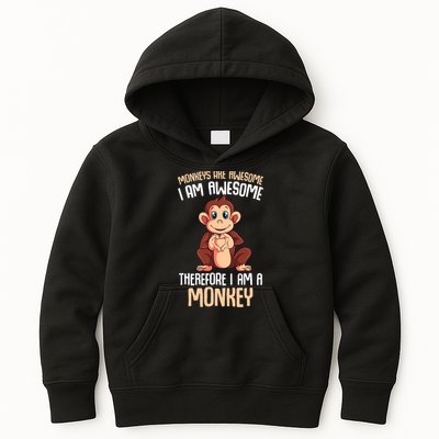 Monkeys Are Awesome Monkey Kids Hoodie