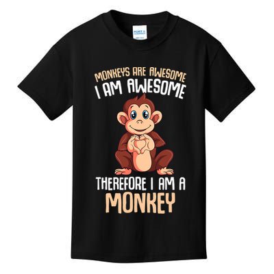 Monkeys Are Awesome Monkey Kids T-Shirt