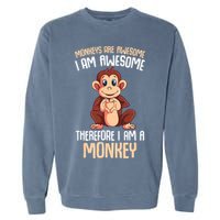 Monkeys Are Awesome Monkey Garment-Dyed Sweatshirt