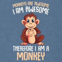 Monkeys Are Awesome Monkey Garment-Dyed Sweatshirt