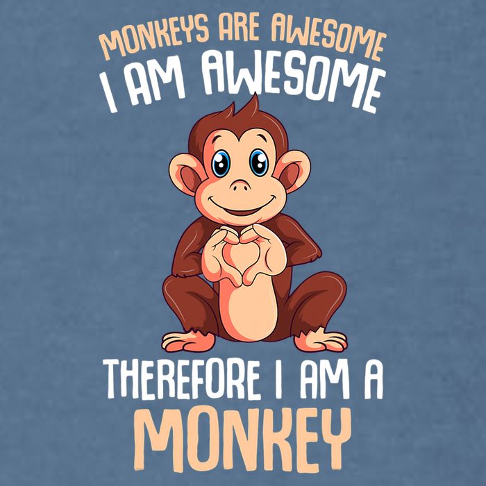 Monkeys Are Awesome Monkey Garment-Dyed Sweatshirt