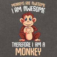 Monkeys Are Awesome Monkey Cotton Canvas Backpack