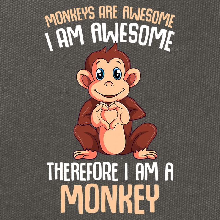 Monkeys Are Awesome Monkey Cotton Canvas Backpack