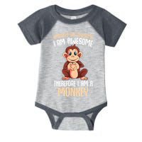 Monkeys Are Awesome Monkey Infant Baby Jersey Bodysuit