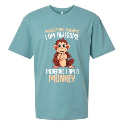 Monkeys Are Awesome Monkey Sueded Cloud Jersey T-Shirt
