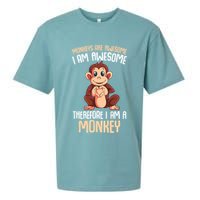 Monkeys Are Awesome Monkey Sueded Cloud Jersey T-Shirt