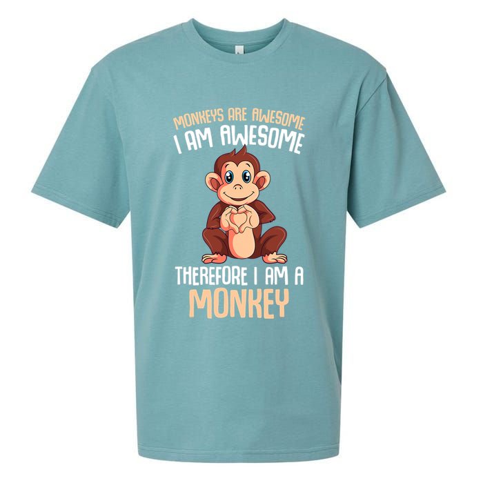 Monkeys Are Awesome Monkey Sueded Cloud Jersey T-Shirt