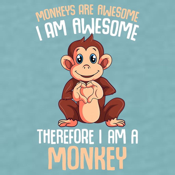 Monkeys Are Awesome Monkey Sueded Cloud Jersey T-Shirt