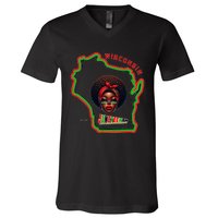 Miltown African American Black History V-Neck T-Shirt