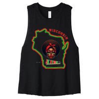 Miltown African American Black History Women's Racerback Cropped Tank