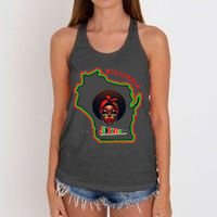 Miltown African American Black History Women's Knotted Racerback Tank