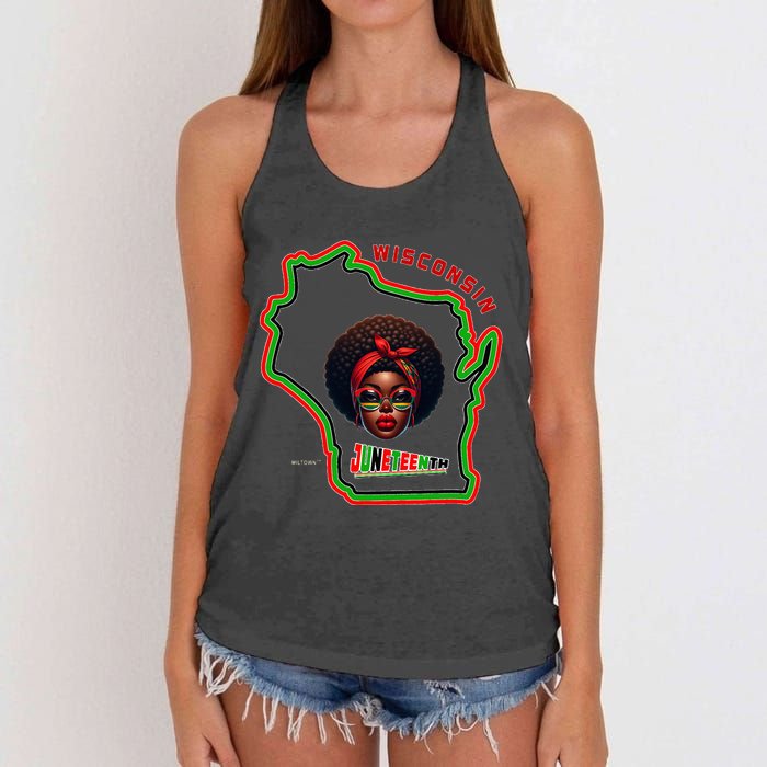 Miltown African American Black History Women's Knotted Racerback Tank