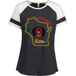 Miltown African American Black History Enza Ladies Jersey Colorblock Tee