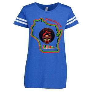 Miltown African American Black History Enza Ladies Jersey Football T-Shirt