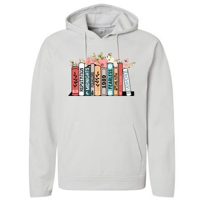 Music Albums As Books Folk Music Performance Fleece Hoodie