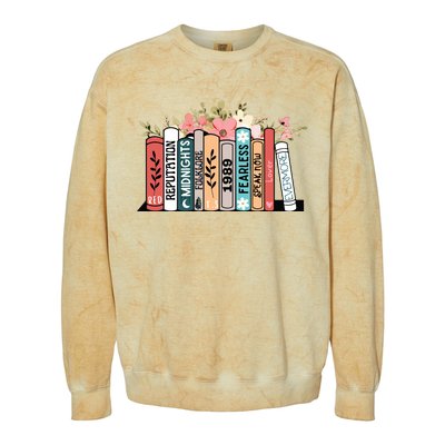 Music Albums As Books Folk Music Colorblast Crewneck Sweatshirt