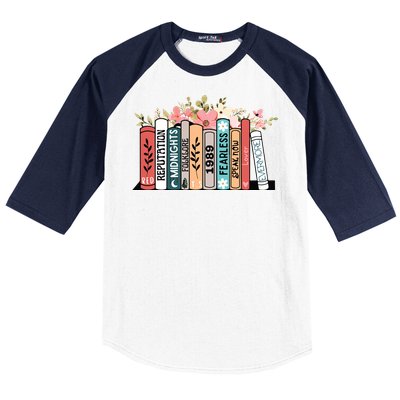 Music Albums As Books Folk Music Baseball Sleeve Shirt