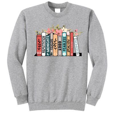 Music Albums As Books Folk Music Tall Sweatshirt